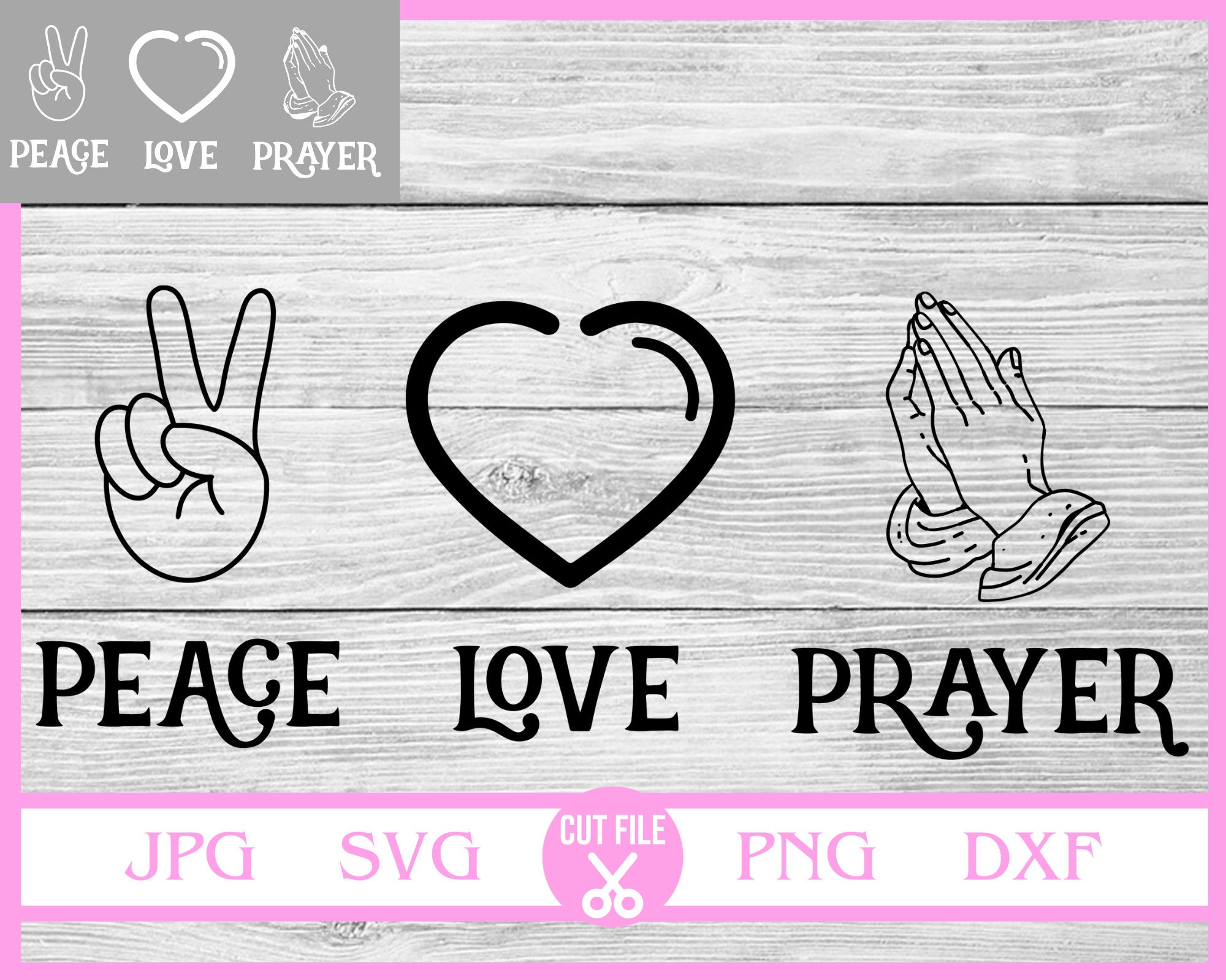 Download Peace Love Prayer Svg Christian Svg Scripture Svg Jesus Etsy