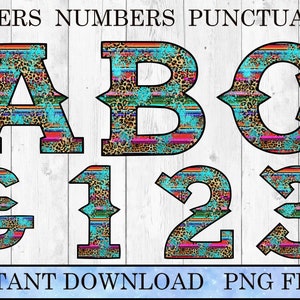 Letras y números occidentales, Letras y números PNG, Conjunto de alfabeto occidental, Letras de patrón, Arte del alfabeto para sublimación