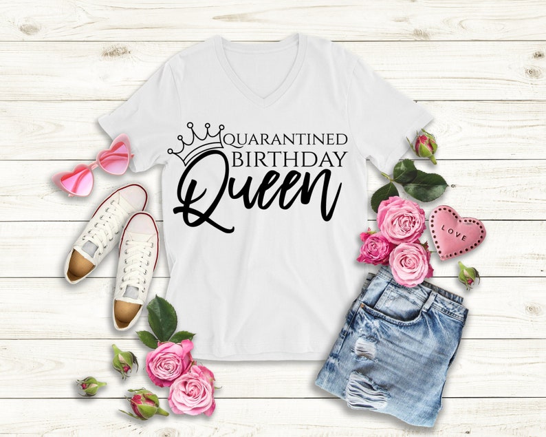 Download Quarantine Birthday Queen SVG Both Black and White Version ...