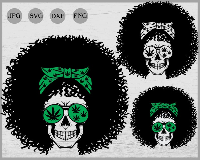 Download Weed Mom Afro Skull svg Afro skull svg Mom life SVG ...
