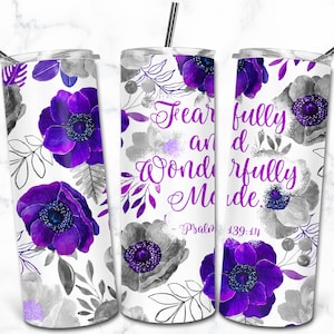 Bibel Vers Inspirational Zitat 20 Unzen Skinny Tumbler Sublimation Design, Jesus Faith Christian Bibel Zitat Religious Motivational Tumbler