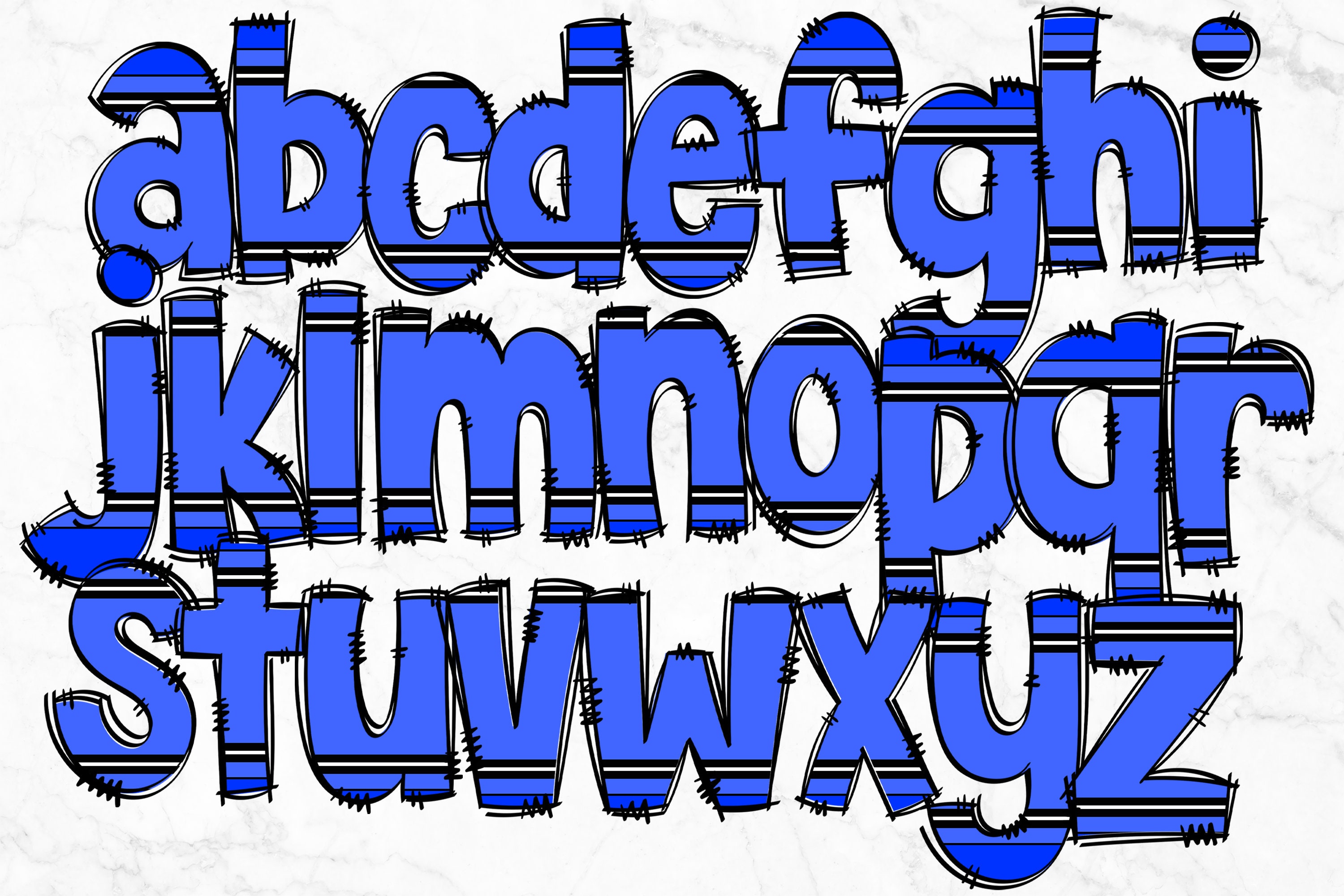 Crayon Doodle Letters Alpha Bundle With Matching 20oz Tumbler - Etsy