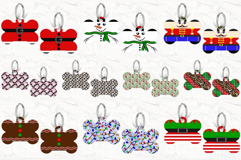 Bone Dog Tag Sublimation Design Bundle, Bone Dog Tag Bundle, Pet Tag Sublimation Designs, Bone Dog Tag Designs, Sublimation Bundle image 3