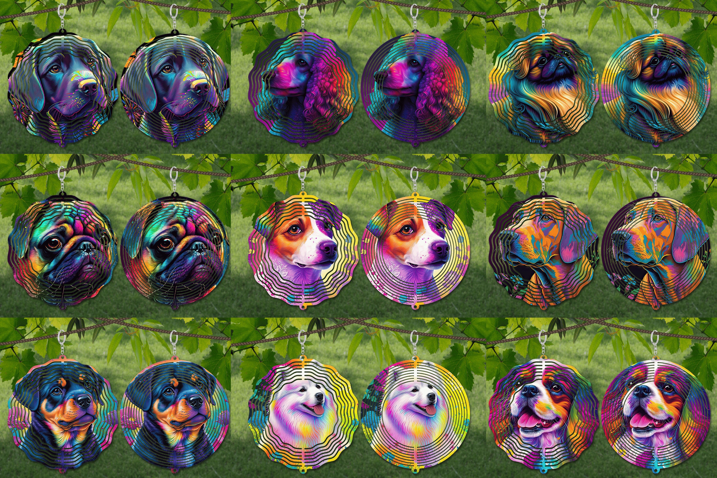 800+ Wind Spinner Mega Bundle Stained Glass Sublimation Design Template ...