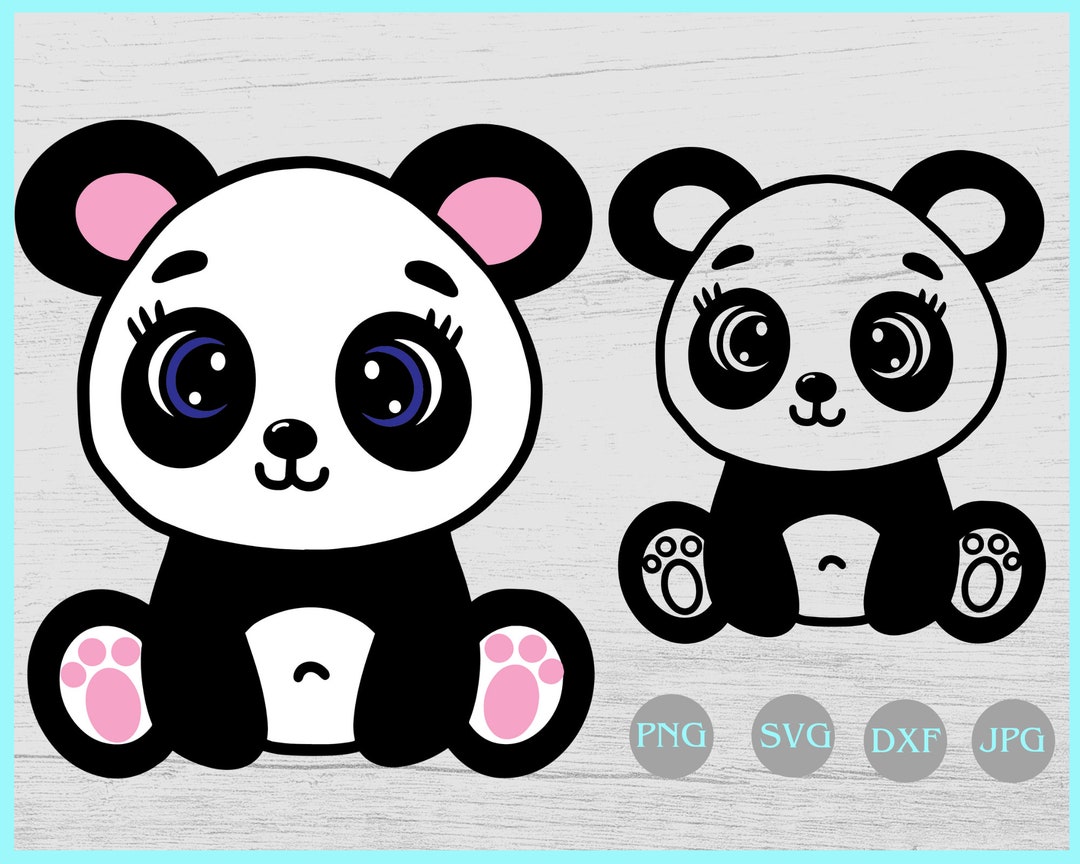 Panda SVG, Panda Clipart, Svg Files and Outline Svg, Panda Line Art ...