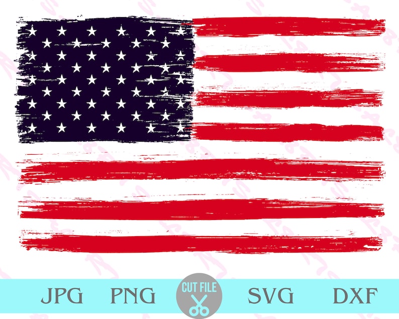 Distressed American Flag svg USA flag svg Grunge flag svg | Etsy