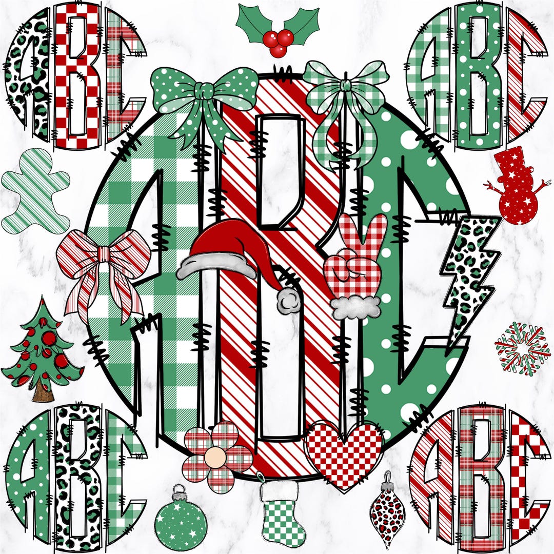 Letras navideñas imprimibles, letras navideñas coquetas, clipart del ...