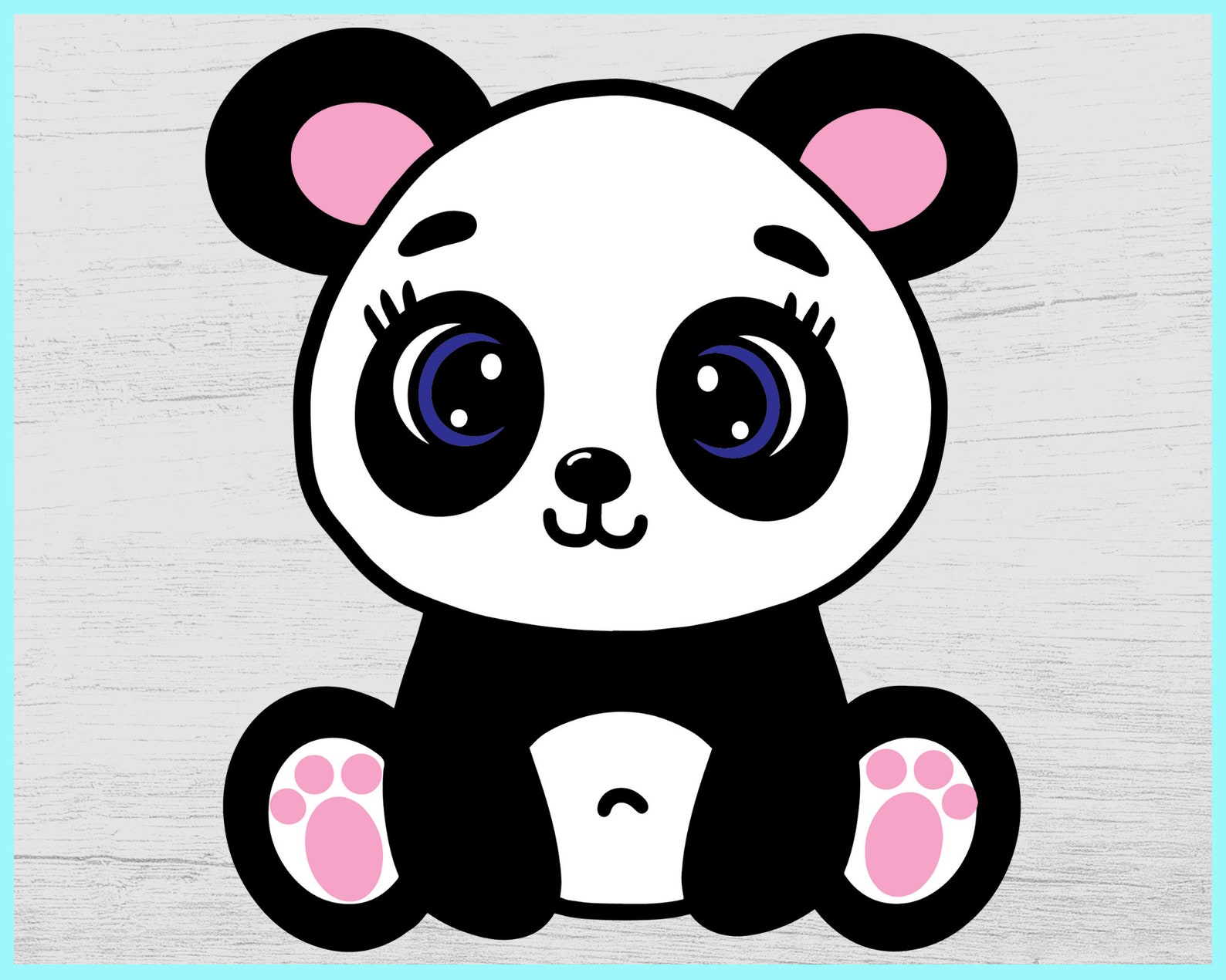 Panda Svg Panda Clipart Svg Files And Outline Svg Panda Etsy