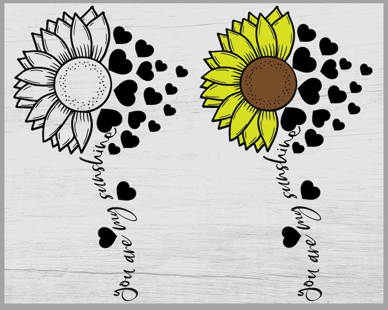 Download You are my sunshine svg Sunflower Svg half sunflower ...