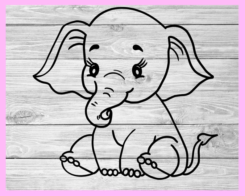 Free Free 225 Baby Elephant Outline Svg Free SVG PNG EPS DXF File