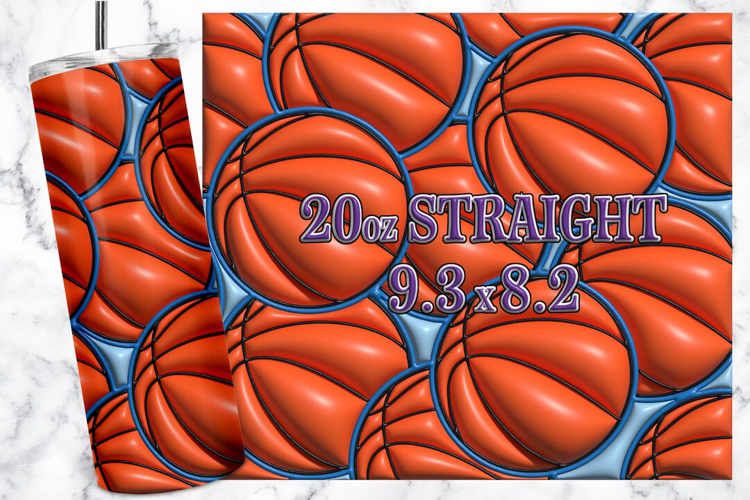 Baloncesto 3D inflado vaso flaco de 20 oz, plantillas de diseño de ...