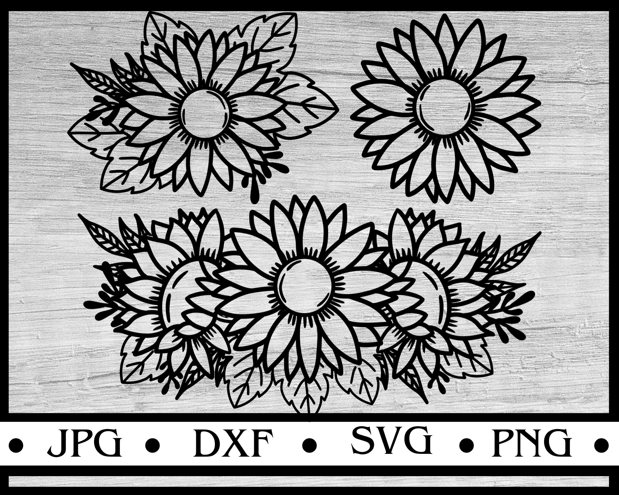 Sunflower Svg Sunflowers Svg Bundle Sunflower Clipart - Etsy Singapore