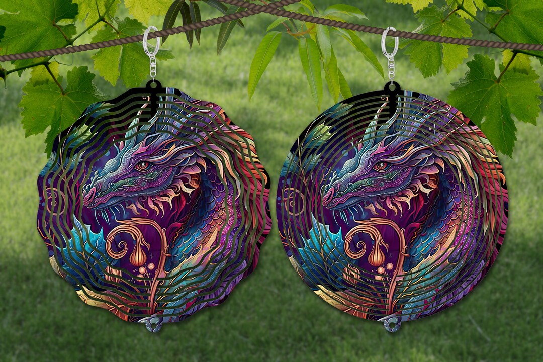 Dragon Wind Pattern Dragon Wind Spinner Watercolor Sublimation Design Template, Wind ...