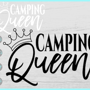 Camping Queen SVG, Camping SVG, Camp Life SVG, Camper SVG, Camping Light Bucket SVG, SVG-bestanden voor cricut, Silhouette cameo, Instant Download