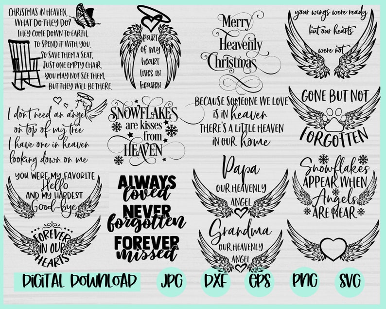 Download Memorial svg bundle Christmas Memorial svg In Loving ...