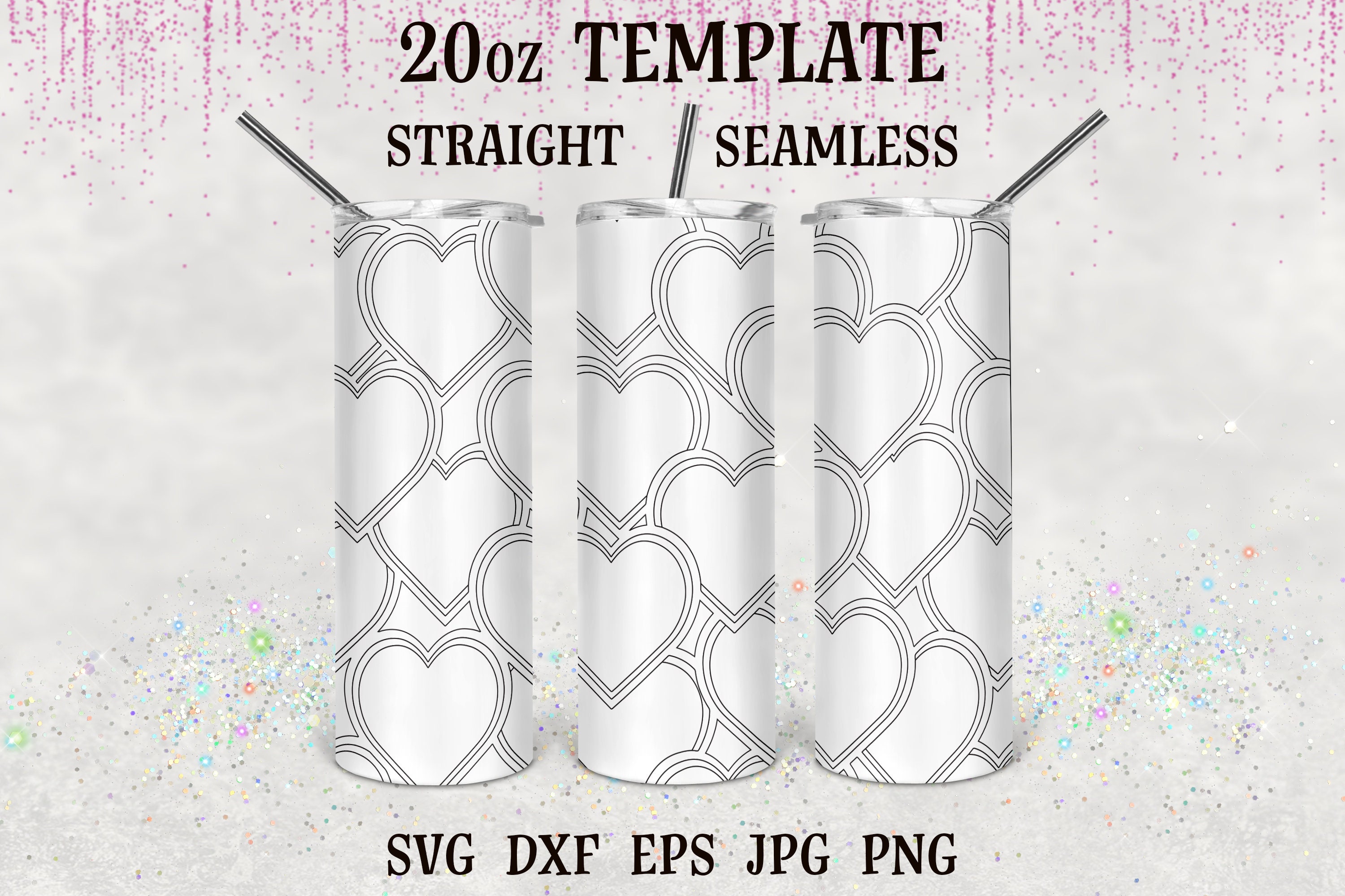 Hearts Burst Tumbler Template Svg Burst Tumbler Svg Burst Etsy