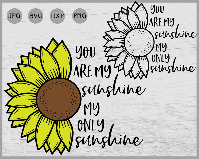 Download You are my sunshine svg Sunflower Svg half sunflower svg ...