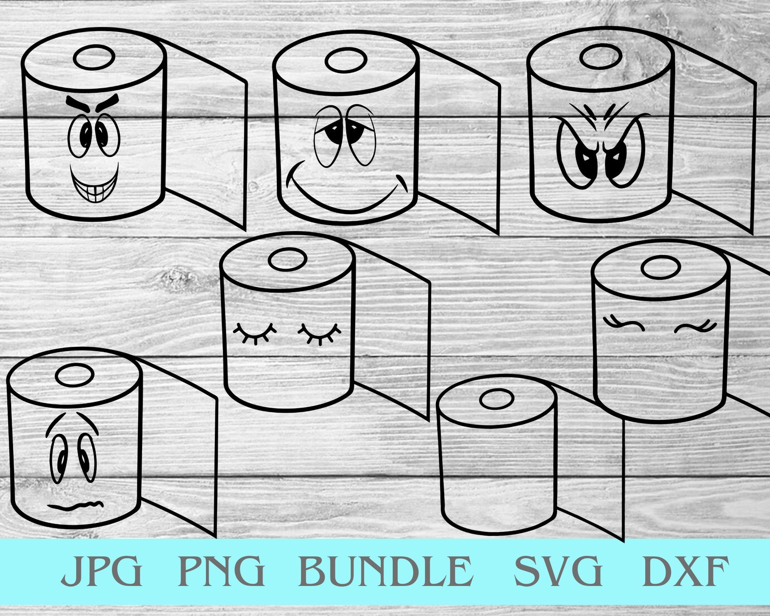 Toilet Paper Svg Toilet Paper Clip Art Toilet Paper Faces Etsy Ireland