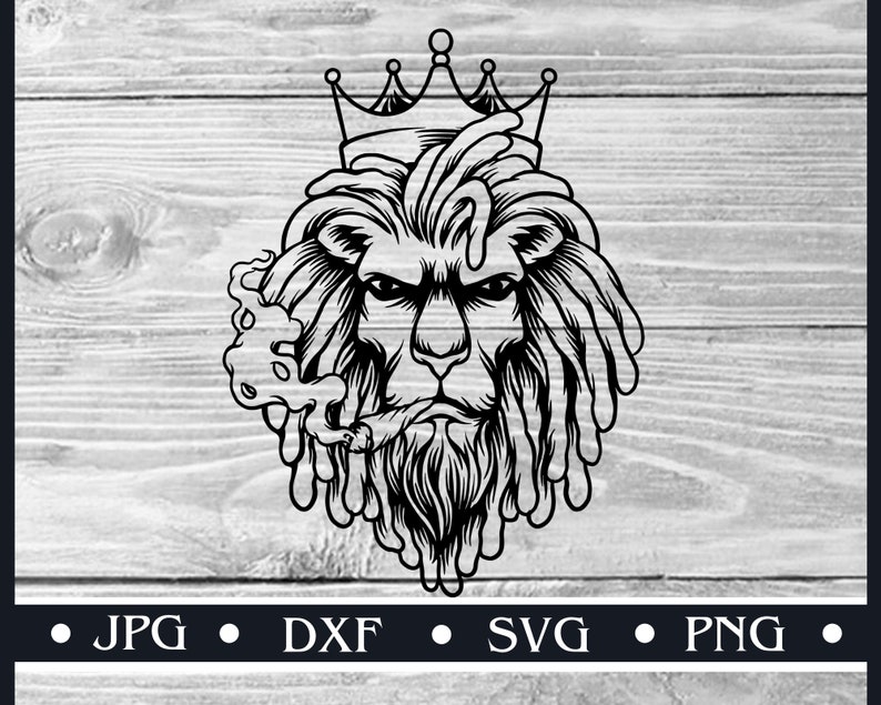 Download Weed Lion svg Cannabis svg Weed clipart Smoking Lion svg ...