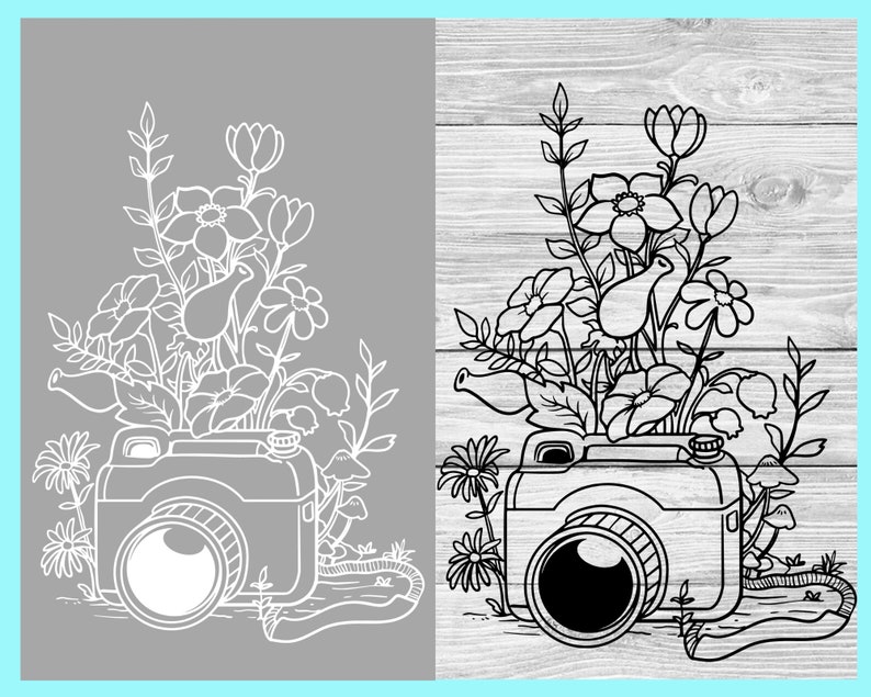 Download Camera Flowers svg Floral camera svg Photography svg file ...
