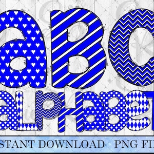 Doodle Letters and Numbers, Doodle Sublimation Letters & Numbers PNG, Doodle Alphabet set, Pattern Letters, Alphabet Art for Sublimation