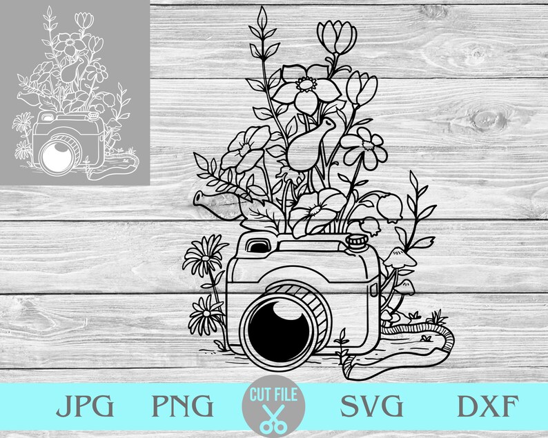 Download Camera Flowers svg Floral camera svg Photography svg file ...