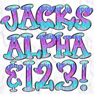 Pastel Drip Doodle Alphabet Letters PNG Bundle, Alphabet Clipart, Cute Hand Drawn Doodle, Popular Sublimation Alpha Set Designs PNG