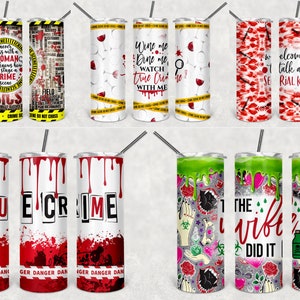 30 True Crime 20oz Tumbler Designs, 20oz Tumbler True Crime Sublimation Designs Bundle, 20oz Straight Murder Show Tumbler sublimation, image 7