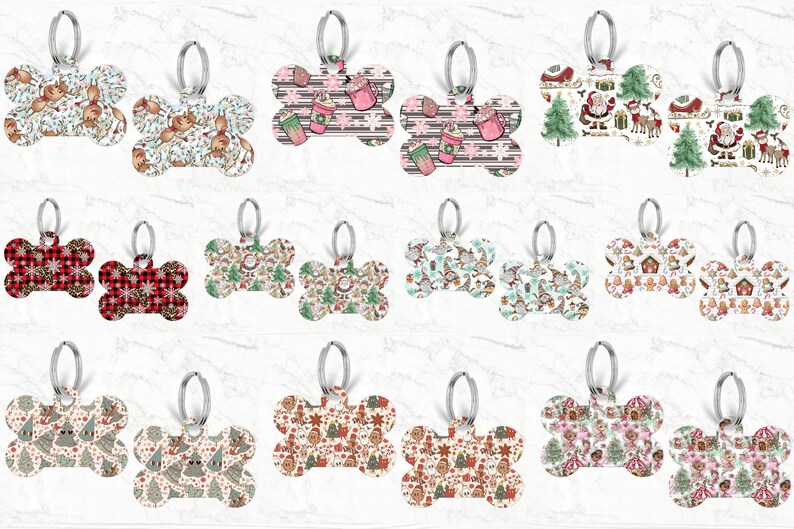 Bone Dog Tag Sublimation Design Bundle, Bone Dog Tag Bundle, Pet Tag Sublimation Designs, Bone Dog Tag Designs, Sublimation Bundle image 4