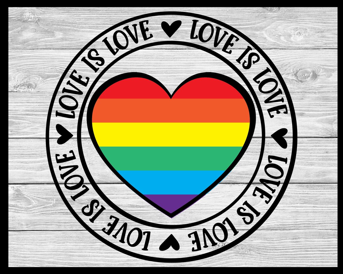 Love is Love svg Pride svg Gay Pride clipart Lesbian pride | Etsy