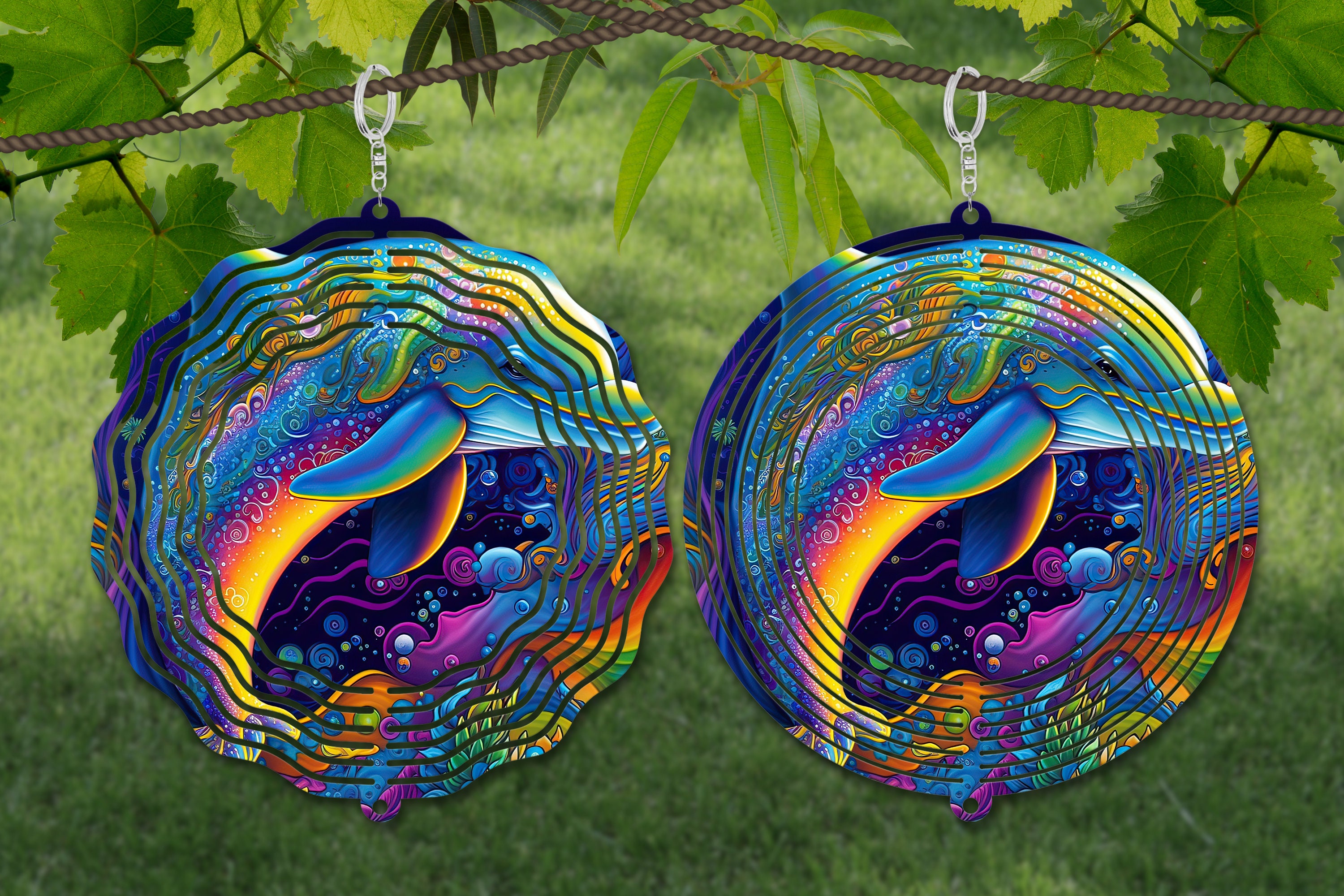 Dolphin Wind Spinner Sublimation Graphic by daryaboska · Creative