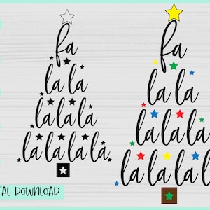 Fa la la la la svg, Fa la la la la Arbre de Noël svg, Noël svg, Ornement de Noël svg, Boule de Noël svg, terrasse les salles svg