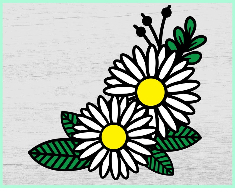 Download Daisy svg Daisy svg Layered Daisy svg Floral svg Flower | Etsy