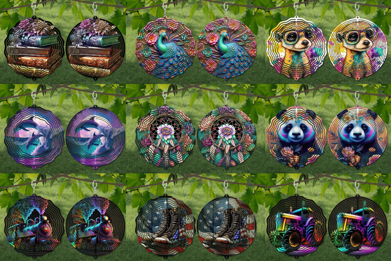 800+ Wind Spinner Mega Bundle Stained Glass Sublimation Design Template ...