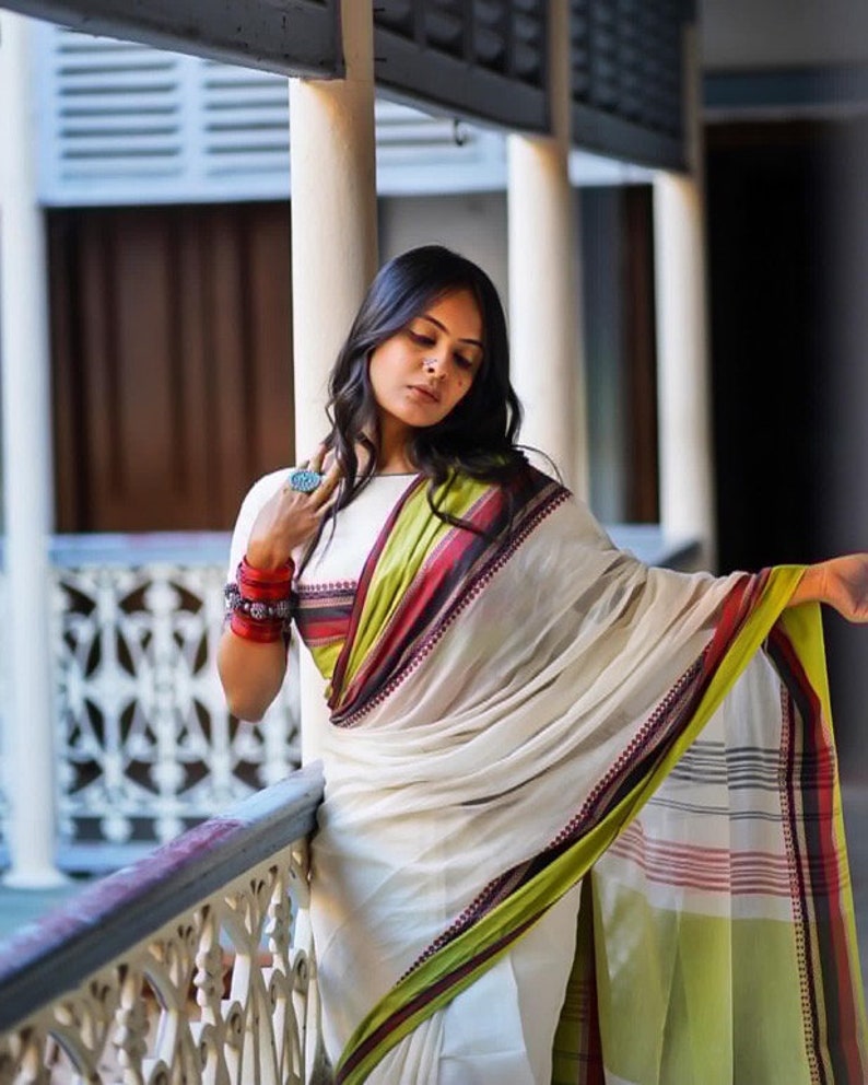 Pure Cotton Saree with Blouse main image 1