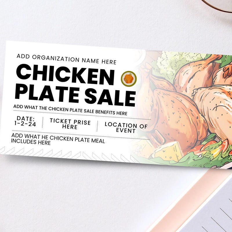 Chicken Free Plate Etsy