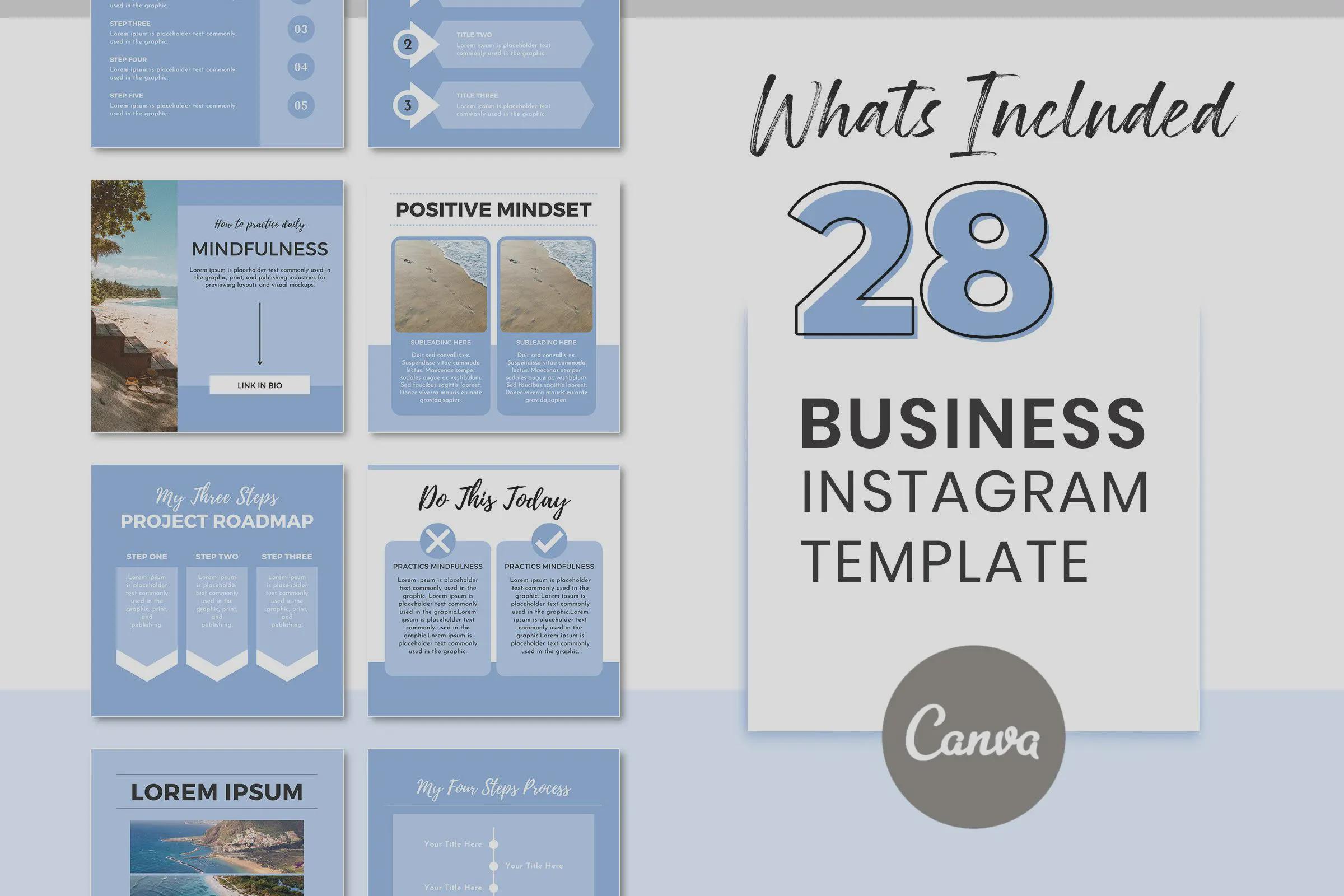 Editable Business Coach Instagram Templates for Social Media Marketing ...