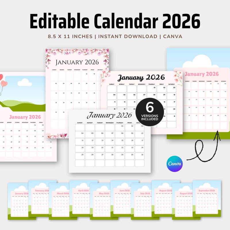 2026 Calendar Customised - Etsy