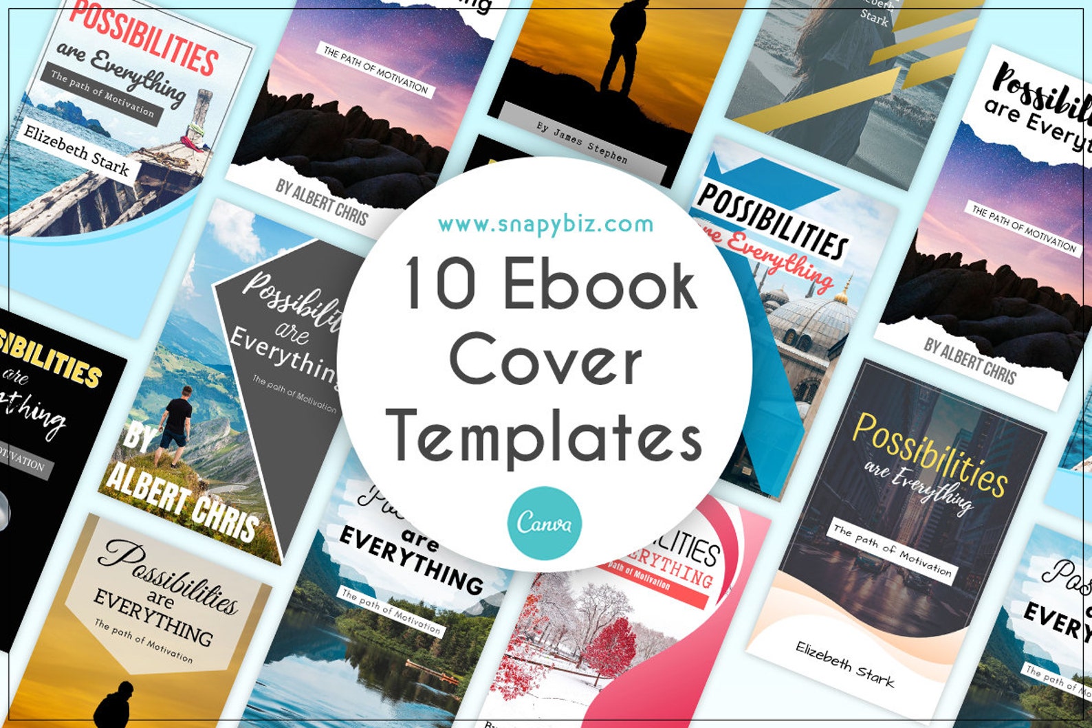 10 Ebook Cover Templates Canva Ebook Template Canva Etsy