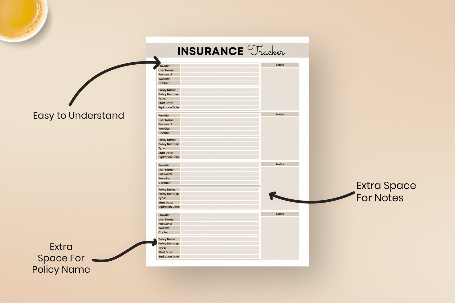 Fillable Insurance Binder Insurance Printable Insurance Etsy