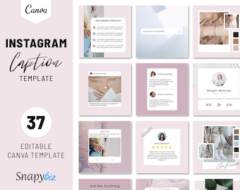 Plantilla para subtítulos de Instagram, publicación en redes sociales con Canva, marketing de contenidos, lista para usar, diseño creativo, descarga personalizada para empresas
