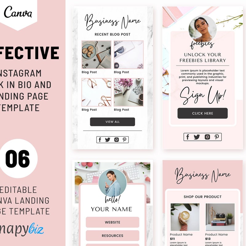 Linktree Pages Template Etsy