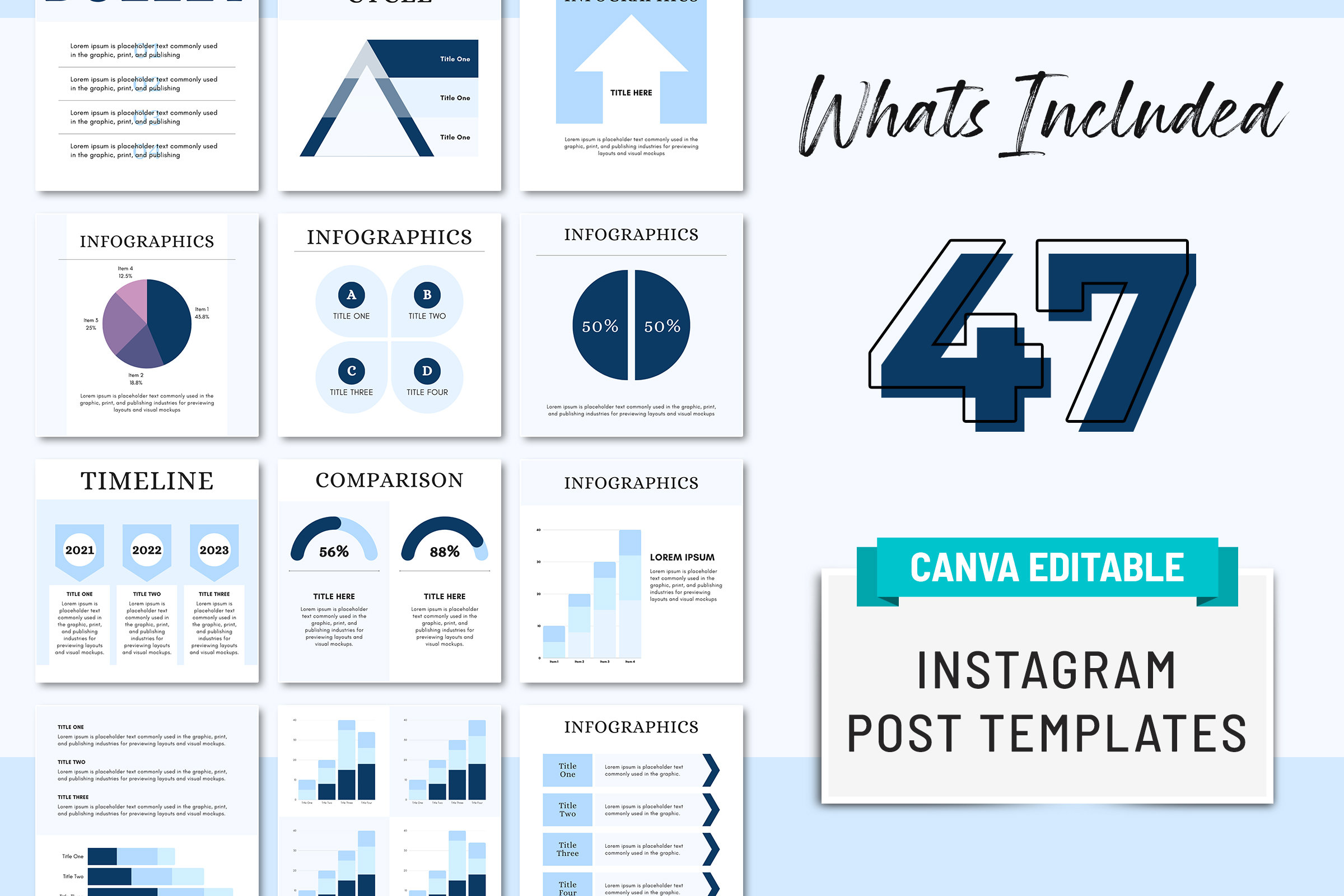 Instagram Infographic Canva Templates | Charts Graphs Social Media ...