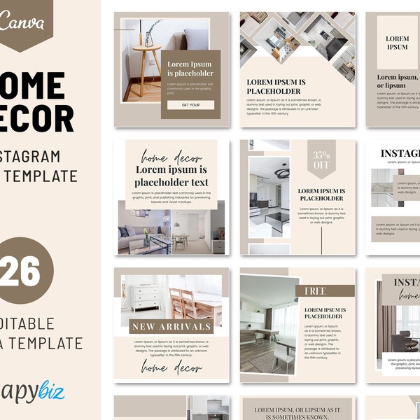 Interior Design Post | Home Decor Instagram Template Post | Interior Design Posts On Instagram | Canva Home Design, IG-76