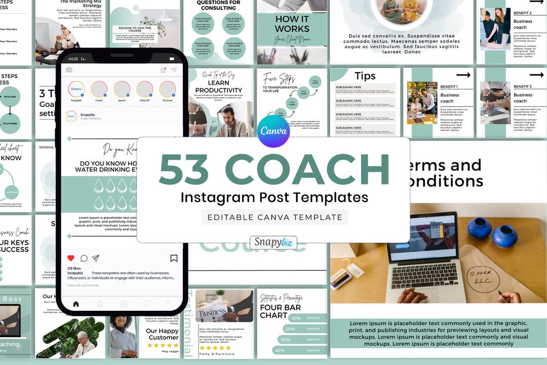 Coach Instagram Templates, Business Content Posts, Life Coaching ...