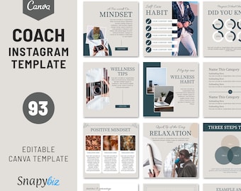 Instagram Coaching | Coach Instagram Templates For Canva | Social Media Toolkit for Coaches | Coaching Stories, IG-80