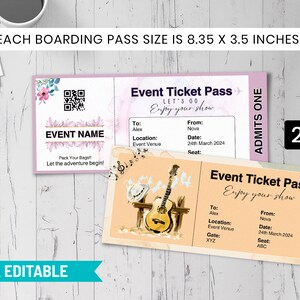 Event Ticket Canva Template Druckbare und bearbeitbare druckbare Event-Karten Anpassbares Ticket-Designs Sport Event Ticket Design BP-137