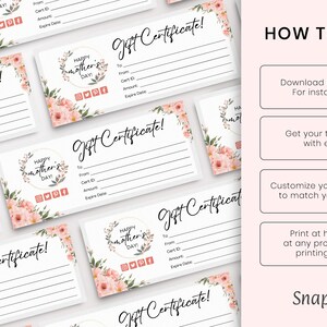 Editable Mom Gift Certificate Template, Custom Gift Certificate, Gift ...