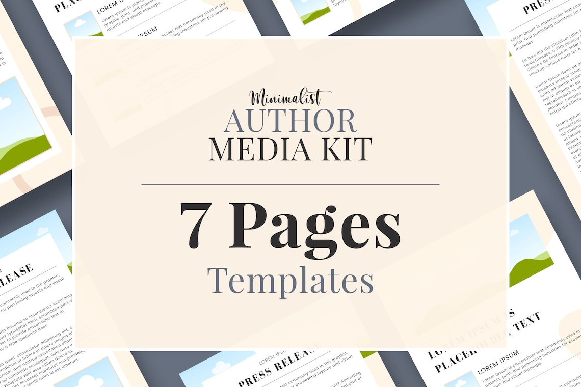 Author Media Kit Template Media Kit for Influencer Etsy