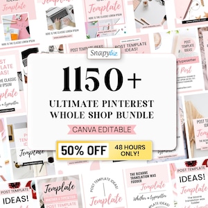 1150+ Pinterest Pin Canva bearbeitbares Vorlagenpaket, Pinterest Blogger Pins, Pinterest Pins Canva Marketing, Pinterest Pin Design,